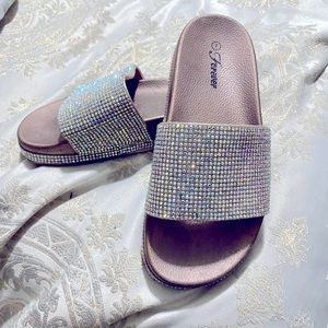 Glittery Rhinestone Sandals